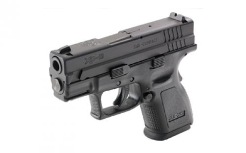 Springfield XD9, Striker Fired, Sub Compact, 9MM, 3 Barrel, Polymer Frame, Black Finish, Fixed Sights, 10Rd, 2 Magazines XD9801