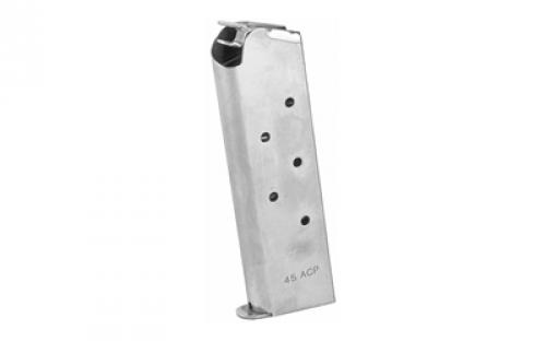 Colt's Manufacturing Magazine, 45ACP, 7 Rounds, Fits 1911 Government/Commander, Stainless 572491