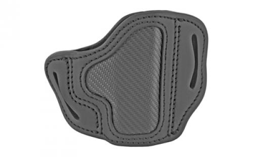 1791 Belt Holster, Right Hand, Carbon Fiber Black, Leather, Fits 1911 3 / Bersa Thunder 380 / Glock 42, 43, 43x / Kahr CW45, K9 / Kimber Micro 380, Micro 9, Ultra Carry / Ruger LC9, SR22, SR1911 / Sig Sauer P238, P365, Ultra Nitron / Walther PPK / And similar frames CF-BHC-SBL-R