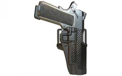 BLACKHAWK CQC SERPA Holster With Belt and Paddle Attachment, Fits Colt Government, Right Hand, Carbon Fiber, Black 410003BK-R