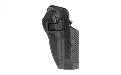 BLACKHAWK CQC SERPA Holster With Belt and Paddle Attachment, Fits Beretta 92/96 (not Elite/Brigadier), Right Hand, Carbon Fiber, Black 410004BK-R