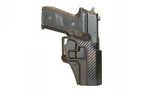 BLACKHAWK CQC SERPA Holster With Belt and Paddle Attachment, Fits Sig P228/P229/P250 DC, Right Hand, Carbon Fiber, Black 410005BK-R