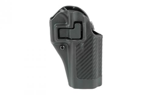 BLACKHAWK CQC SERPA Holster With Belt and Paddle Attachment, Fits Glock 20/21 and S&W MP.45, Right Hand, Carbon Fiber, Black 410013BK-R