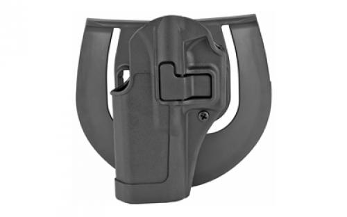 BLACKHAWK CQC SERPA Holster With Belt and Paddle Attachment, Fits Glock 17/22/31, Left Hand, Carbon Fiber, Black 410500BK-L