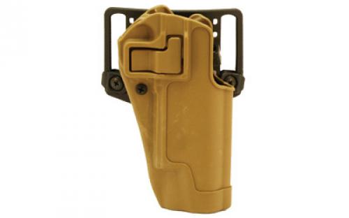 BLACKHAWK CQC SERPA Holster With Belt and Paddle Attachment, Fits Colt Government, Right Hand, Coyote Tan 410503CT-R