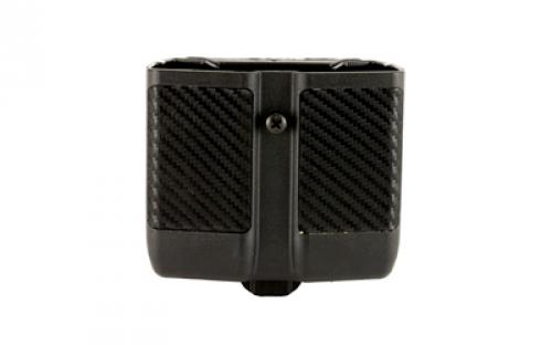 BLACKHAWK CQC Single Stack Double Magazine Case, Carbon Fiber Finish, Black 410510CBK