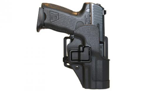 BLACKHAWK CQC SERPA Holster With Belt and Paddle Attachment, Fits HK P2000 Full/Compact, Right Hand, Black 410516BK-R