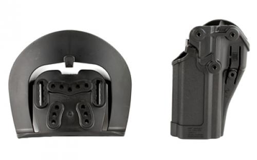BLACKHAWK CQC SERPA Holster With Belt and Paddle Attachment, Fits Sig Sauer P250/P320 Full Size and Compact, Right Hand, Black 410561BK-R
