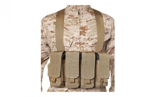 BLACKHAWK Chest Magazine Pouches, 4 Magazine Pouches, AK47 and Pistol Pouches, Coyote Tan 55CP04CT