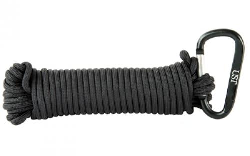 UST - Ultimate Survival Technologies 550lb test 100% Nylon, 30', Paracord, 550 Hanks, Paracord, Black 20-5C30-20