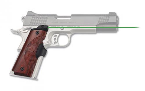 Crimson Trace Corporation Master Series, LaserGrip, 1911 Government/Commander, Natural Rosewood, Micro-Compact Diode, Fits Ambi-Safety Models, Front Activation LG-901G