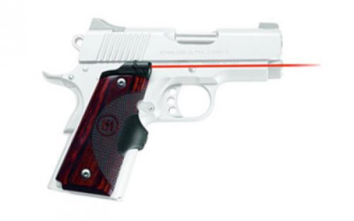 Crimson Trace Corporation Master Series Laser Grip, Fits 1911 Officer's/Defender And Most Other 1911's With Grips Screws Measuring 2 11/16 Apart, Natural Rosewood, Micro-Compact Diode, Fits Ambi-Safety Models, Front Activation LG-902