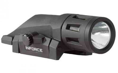 INFORCE WML-Weapon Mounted Light, White/IR Multifunction Weaponlight, Gen 2, Fits Picatinny, Black Finish, 400 Lumen for 1.5 Hours, White LED, Secondary IR LED 100mW, 4 Hours, Constant/Momentary/Strobe, Strobe Disable W-05-2