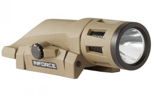 INFORCE WML-Weapon Mounted Light, Multifunction Weaponlight, Gen 2, Fits Picatinny, Flat Dark Earth Finish, 400 Lumen for 1.5 Hours, White LED, Constant/Momentary/Strobe, Ability to Switch Between Momentary Only to Full Function Modes W-06-1