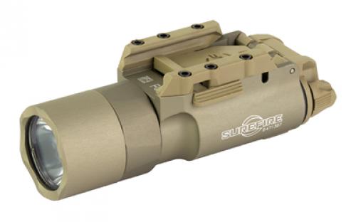 Surefire X300 Ultra, Weaponlight, White LED, 1000 Lumens, Fits Picatinny and Universal, For Pistols, Tan Finish, 2x CR123 Batteries X300U-A-TN
