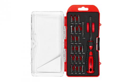 Birchwood Casey Basic Screwdriver Set, 22 Piece Kit, Red BC-BSDS
