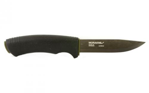 Morakniv Bushcraft Survival Knife, Carbon Steel Blade, Black Rubber Handle, Black Sheath and Firestarter, 4.3 Blade and 9.1 Overall Length M-11742