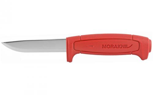 Morakniv 15 Pack of Morakniv Basic 511 Fixed Blade Knives, Carbon Steel Blade, Red Rubber Handle, Black Sheath, 3.6 Blade and 8.1 Overall Length M-12147