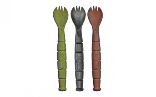 KABAR Field Kit Spork, Survival Tool, Three Pack, Brown Green and Black, Creamid Construction 9909MIL