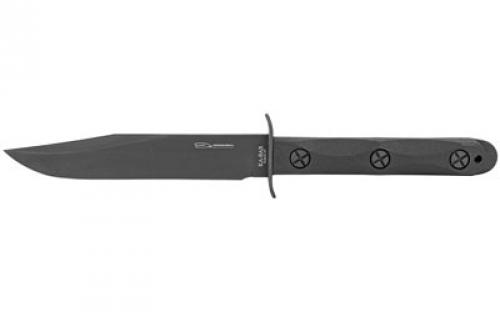 KABAR Ek Model 5, Fixed Blade Knife, 6.875 Blade Length, 13 Overall Length, 1095 Cro-Van Steel, Plain Edge, Drop Point, Matte Finish, Black, Includes Celcon Sheath EK45
