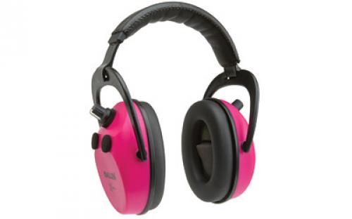 Allen Axion Electronic Lo-Profile Earmuff, Orchid, NRR 25 Rated, Meets ANSI S3.19 and CE EN352 Requirments, Quad Microphone Stero Sound, Memory Foam Padded Ear Cup, Requires 2 AAA Batteries (Not Included) 2232