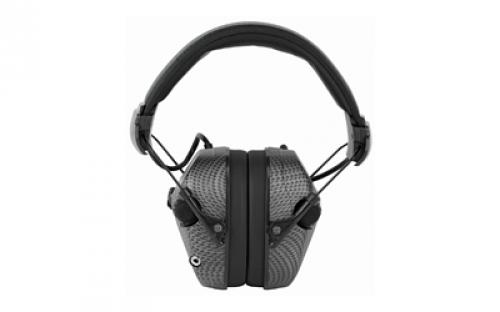 Birchwood Casey EKREST Electronic Muff, Hearing Protector, 26 NRR, Black Carbon Fiber 43250