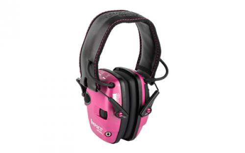 Howard Leight Impact Sport, Electronic Earmuff, Folding, Pink R-02523