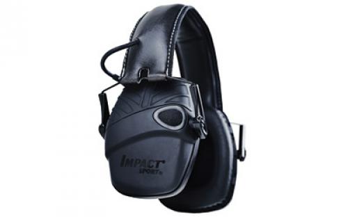 Howard Leight Impact Sport, Electronic Earmuff, Hard Case, AUX Cord, Black R-02601