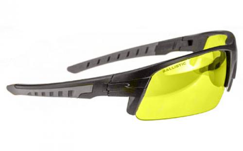 Radians Blast FX Glasses, Ballistic Rated, Dual Molded Temple Arms, Enhanced Clarity Lens, Black Gray/Amber BL0140CS