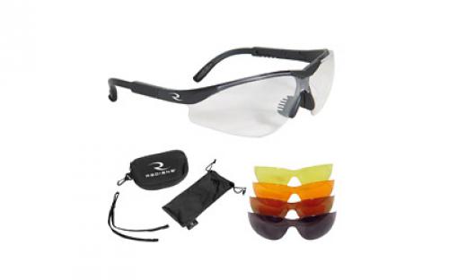 Radians T-85, Glasses, Blk Frame, Clear, Copper, Amber, Orange, Green Mirror, Case/Cloth Bag/Neckcord T85RC
