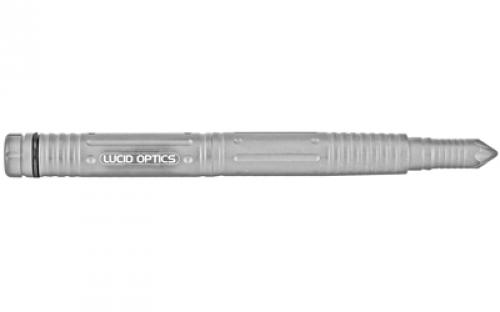 LUCID OPTICS Tactical Pen with Piercing Point, Black Ink, 6061Aluminum, Grey Finish L-TACPEN - GRY
