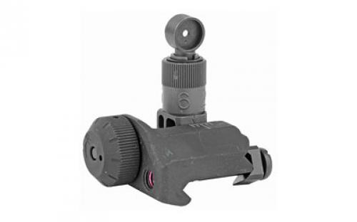 Knights Armament Company Sight, Fits Picatinny, Rear, Micro, Flip Up, 200-600 Meter, Black 98474
