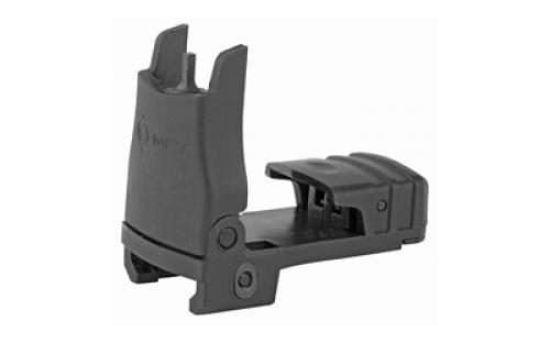 Mission First Tactical Back Up Polymer Flip Up Front Sight, Fits Picatinny, with Standard Iron Sight Elevation Adjustment, Full Elevation adjustment, Tool required, Black Finish BUPSWF