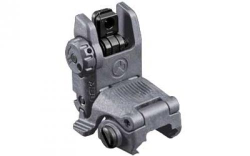 Magpul Industries MBUS Back-Up Rear Sight Gen 2, Fits Picatinny Rails, Flip Up, Gray Finish MAG248-GRY