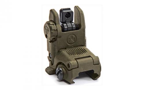 Magpul Industries MBUS Back-Up Rear Sight Gen 2, Fits Picatinny Rails, Flip Up, OD Green Finish MAG248-OD