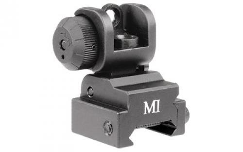 Midwest Industries Sight, Fits Picatinny, Black, Rear, Flip Up MCTAR-ERS