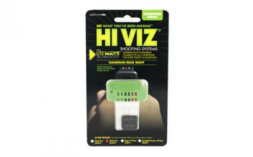Hi-Viz Litewave Sight, Fits 10MM, 45ACP, 45 GAP, Rear Only, Includes Litepipes and Key GLLW19