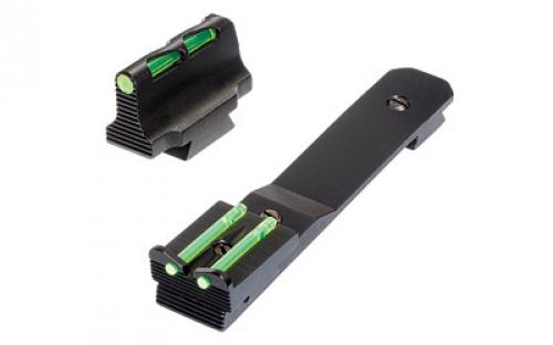 Hi-Viz Litewave, Front & Rear Sight Set, Fits Henry Big Boy Rifles, Front Includes Green Red White Litepipes, Rear Includes Two Green Non-Replaceable Litepipes HHVS41