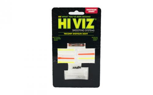 Hi-Viz TriComp Interchangeable Front Sight, Fits Most Vent Ribbed Shotguns with Removeable Front Bead, 6 LitePipes, Rear Sight in Green, with Tri-Comp PM2003