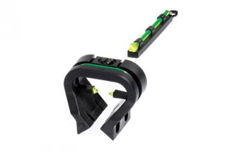 Hi-Viz TriViz, Front/Rear Sight, Fits Most Vent Ribbed Shotguns with Removable Front Bead, Green Finish TT1001