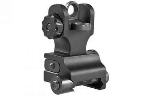 Samson Manufacturing Corp. Folding Rear Sight, Fits Picatinny, Black, Standard Dual Aperture, 6061 Aluminum, Mil-Spec Hardcoat Anodized for Durability QF-FRS-A2