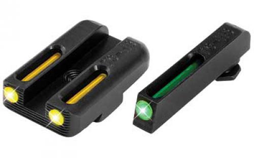 Truglo Brite-Site Tritium/Fiber Optic Sight, Fits Glock 42 and 43, Green and Yellow TG131GT1B