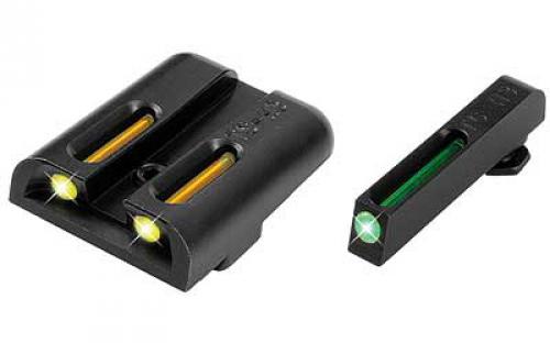 Truglo Brite-Site Tritium/Fiber Optic Sight, Fits Glock 17/17L/19/22/23/24/26/27/33/34/35/38/39, Green and Yellow TG131GT1Y