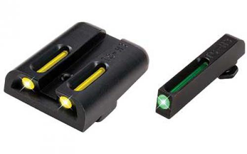 Truglo Brite-Site Tritium/Fiber Optic Sight, Fits Glock 20/21/29/30/31/32, Green and Yellow TG131GT2Y