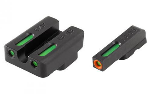 Truglo Brite-Site TFX Pro, Sight, Fits CZ 75 Series, Tritium/Fiber-Optic, Day/Night Sight, 24/7 Brightness, Orange Ring on Front Sight TG13CZ1PC