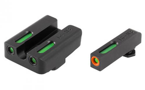 Truglo Brite-Site, TFX Pro, Sight, Fits Glock 20,21,29,30,31,32, Tritium/Fiber-Optic, Day/Night Sight, 24/7 Brightness, Orange Ring on Front Sight TG13GL2PC