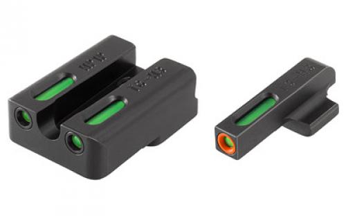 Truglo Brite-Site TFX Pro, Sight, Fits VP9,VP40,P30,P30SK,P30L,45 & 45TACTICAL (Including Compact), Tritium/Fiber-Optic, Day/Night Sight, 24/7 Brightness, Orange Ring on Front Sight TG13HP1PC
