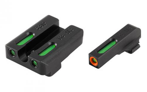 Truglo Brite-Site TFX Pro, Sight, Fits Sig #8 Front/#8 Rear, Tritium/Fiber-Optic, Day/Night Sight, 24/7 Brightness, Orange Ring on Front Sight TG13SG1PC