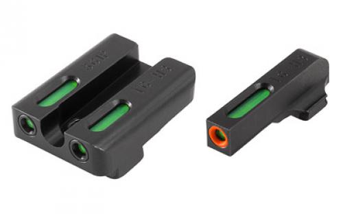 Truglo Brite-Site TFX Pro, Sight, Fits Sig #6 Front/#8 Rear, Tritium/Fiber-Optic, Day/Night Sight, 24/7 Brightness, Orange Ring on Front Sight TG13SG2PC