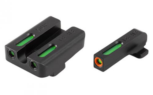 Truglo Brite-Site TFX Pro, Sight, Fits Springfield XD/XDM/XDS, Tritium/Fiber-Optic, Day/Night Sight, 24/7 Brightness, Orange Ring On Front Sight TG13XD1PC